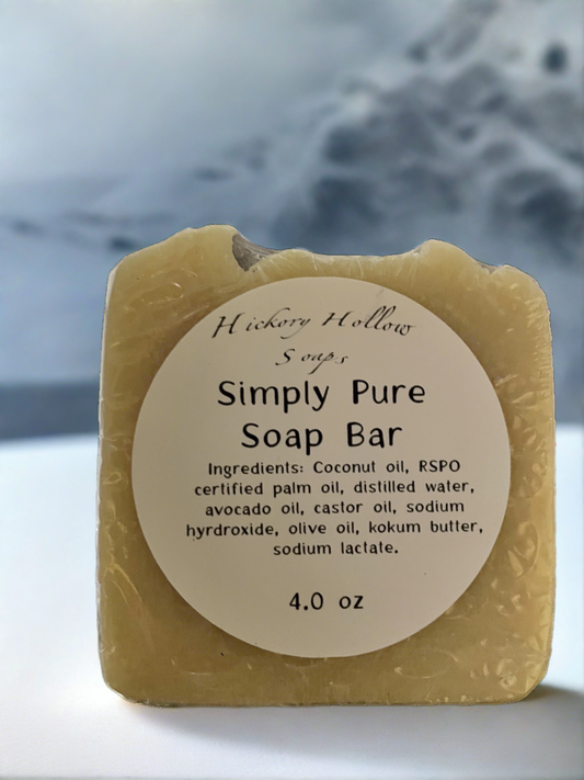 Organic skincare for sensitive skin soap bar with natural ingredients like coconut oil and olive oil.