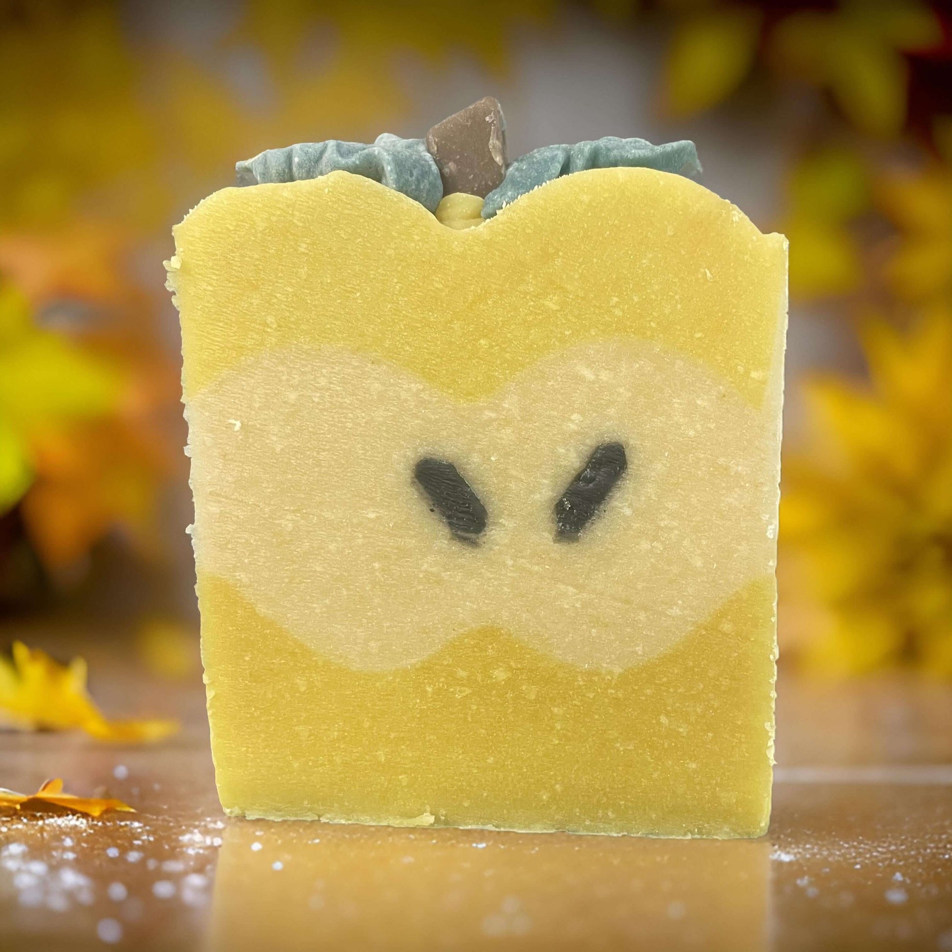 Apple Soap for Teachers - Vegan Gift for Soft Skin, featuring a handmade bar shaped like an apple, perfect for teachers.